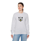 Roaring Hyena Face Graphic Embroidered Crewneck Sweatshirt
