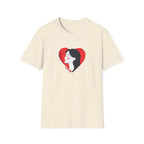 Love Heart Portrait T-Shirt Woman Face Profile