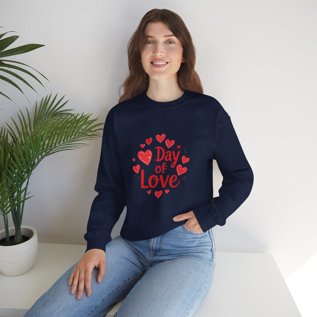 Quietly Cheerful The Day of Love Sentimental Hearts Crewneck