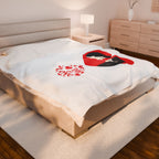Valentine's Day Plush Blanket — 'Day of Love' Couple Heart Design