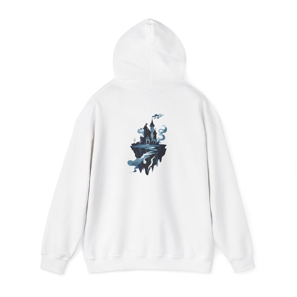 Castle Island Hoodie Floating Gothic Castle Graphic Hooded Sweatshirt