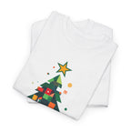 Christmas Tree Graphic Tee Modern Pixelated Holiday T-Shirt