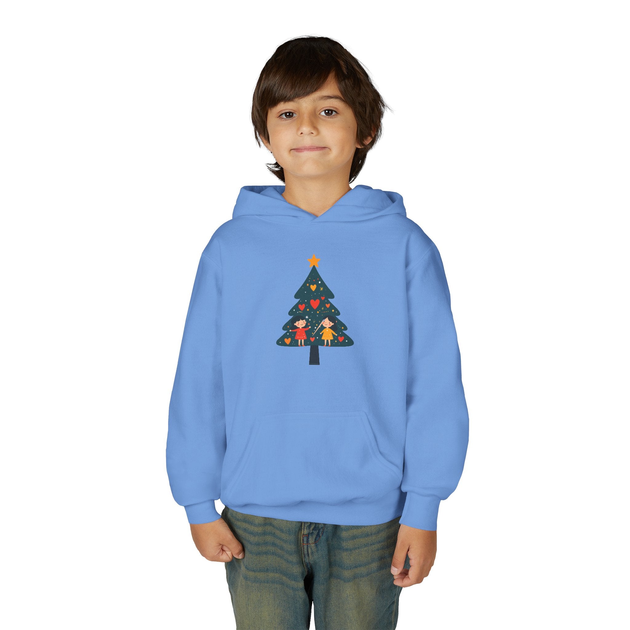 Youth Christmas Tree Hoodie – Cute Kids Holiday Tree Sweatshirt