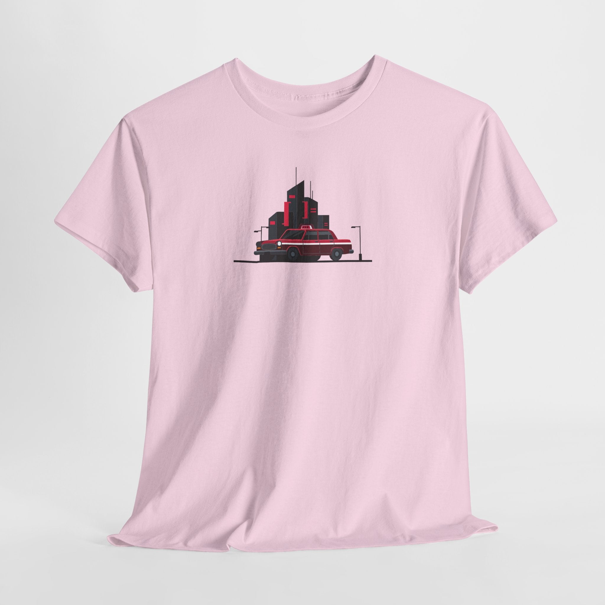 City Night Cruise Tee Retro Car & Neon Skyline Graphic Shirt