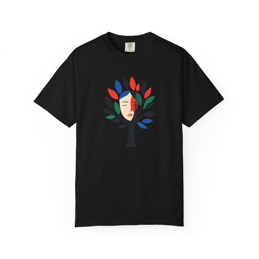 Tree of Faces T-Shirt Colorful Abstract Tree Graphic Tee