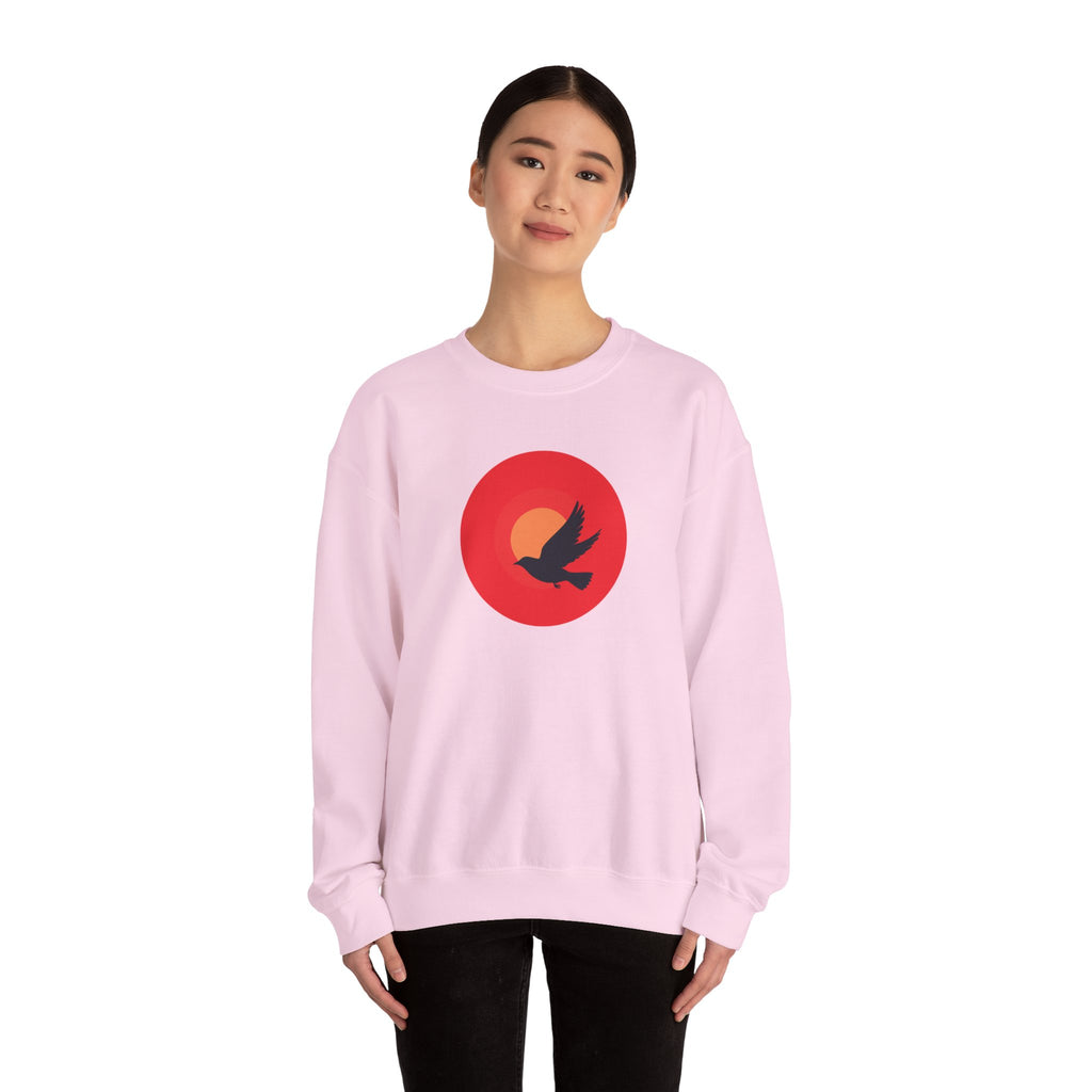 Copy of Bird silhouette sunset Sweatshirt | bird circle sunrise design