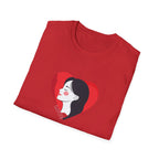 Love Heart Portrait T-Shirt Woman Face Profile