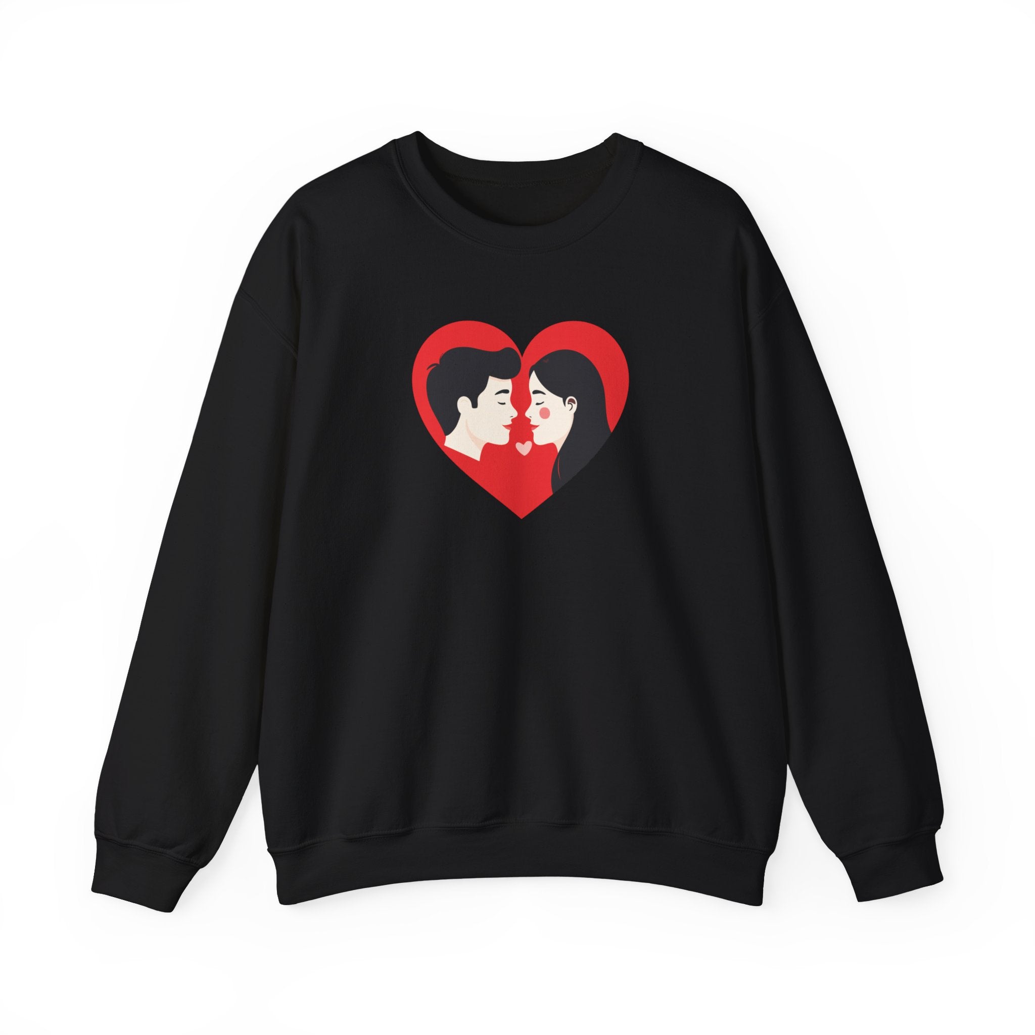 Valentine Couple Heart Crewneck Sweatshirt