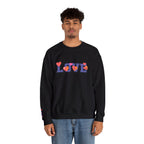 LOVE Floral Crewneck Sweatshirt Heart Pattern Cozy Pullover