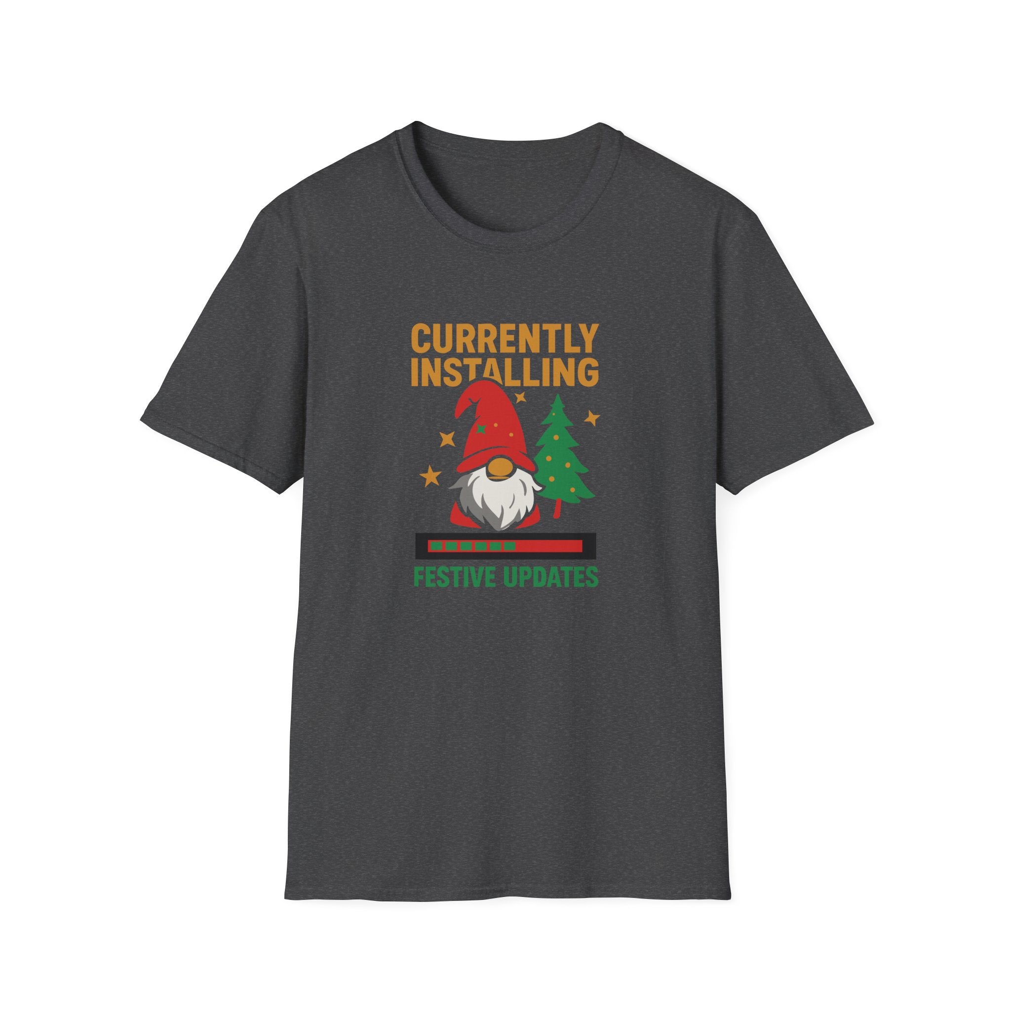 Currently Installing Festive Updates Christmas T-Shirt Holiday Gnome Tee