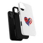 Heart Face Phone Case Red & Blue Abstract Love Design