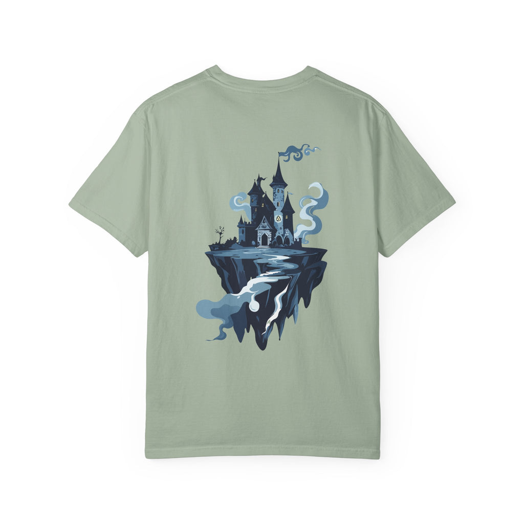 Floating Haunted Castle T‑Shirt Spooky Gothic Fantasy Tee