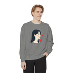 Heart Portrait Sweatshirt Artistic Dual-Face Love Graphic