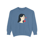 Heart Portrait Sweatshirt Artistic Dual-Face Love Graphic