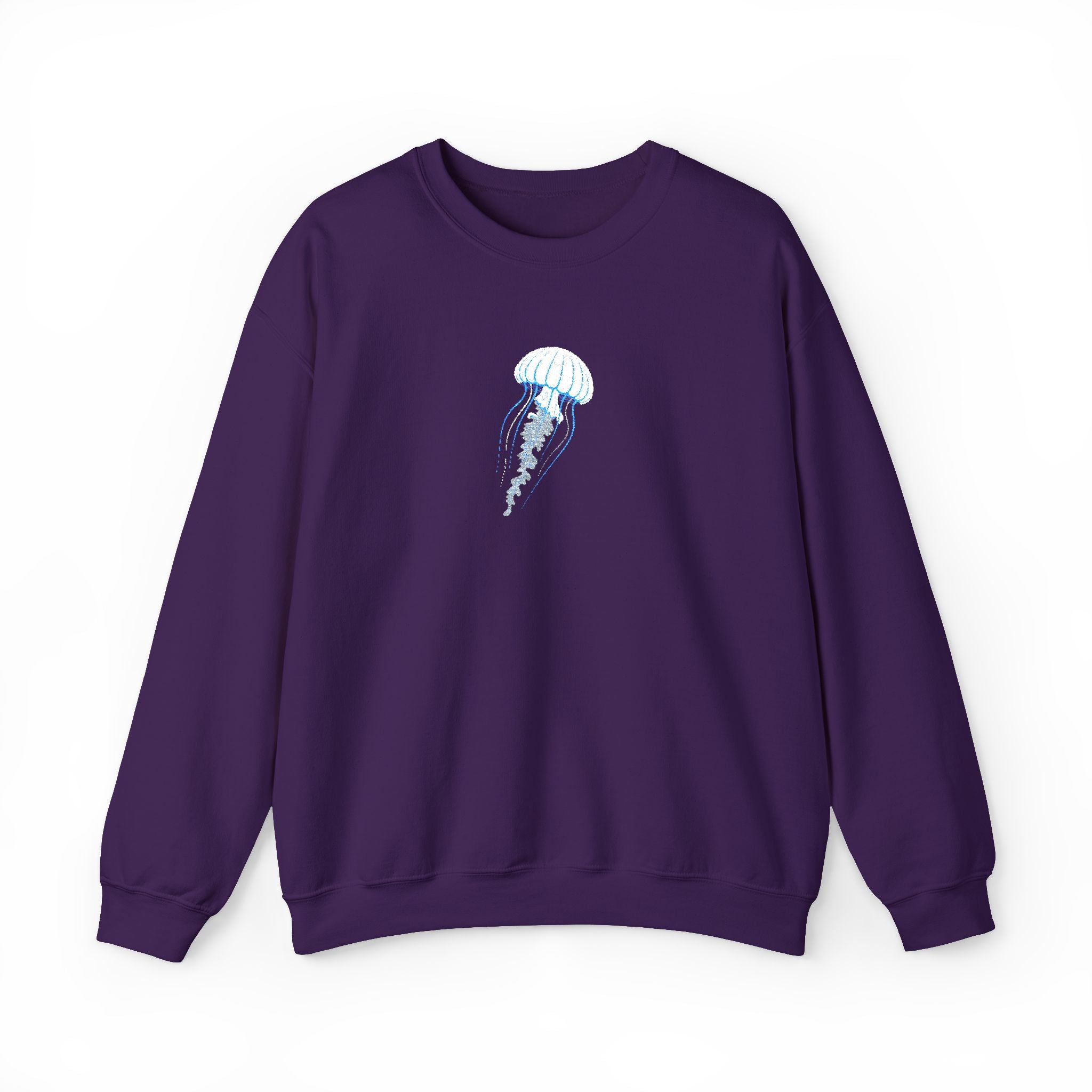 Ice Cream Cone Crewneck Sweatshirt Minimal Blue Drip Design