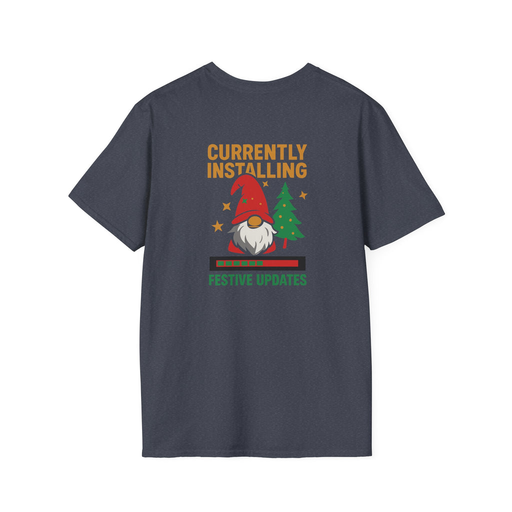 Currently Installing Festive Updates Christmas T-Shirt Holiday Gnome Tee