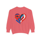Heart Portrait Sweatshirt Artistic Dual-Face Love Graphic