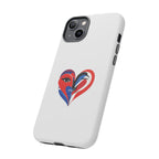 Heart Face Phone Case Red & Blue Abstract Love Design