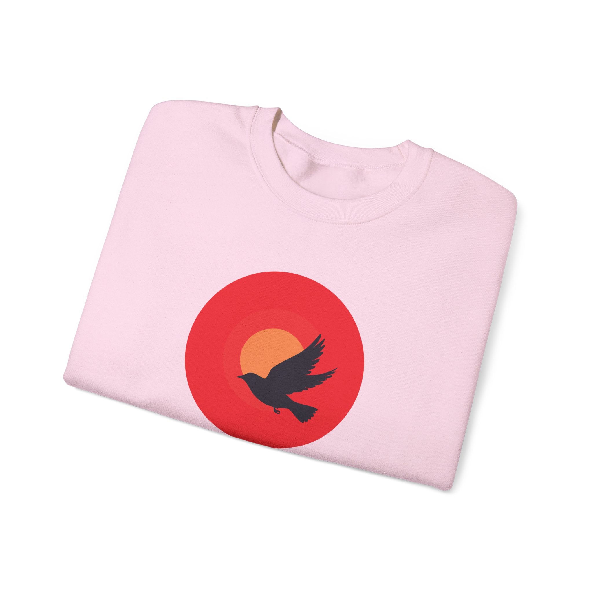 Copy of Bird silhouette sunset Sweatshirt | bird circle sunrise design