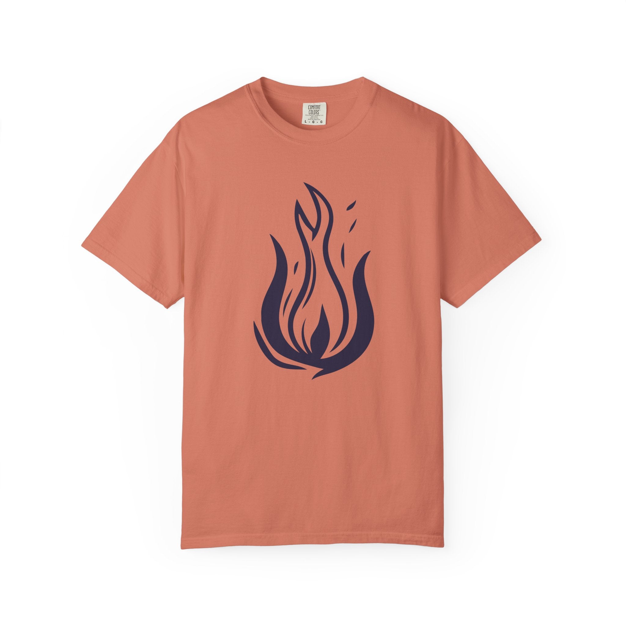 Flame Emblem T-Shirt Minimal Fire Graphic Tee