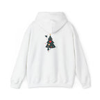Christmas Tree Heart Hoodie — Cute Minimal Holiday Sweatshirt