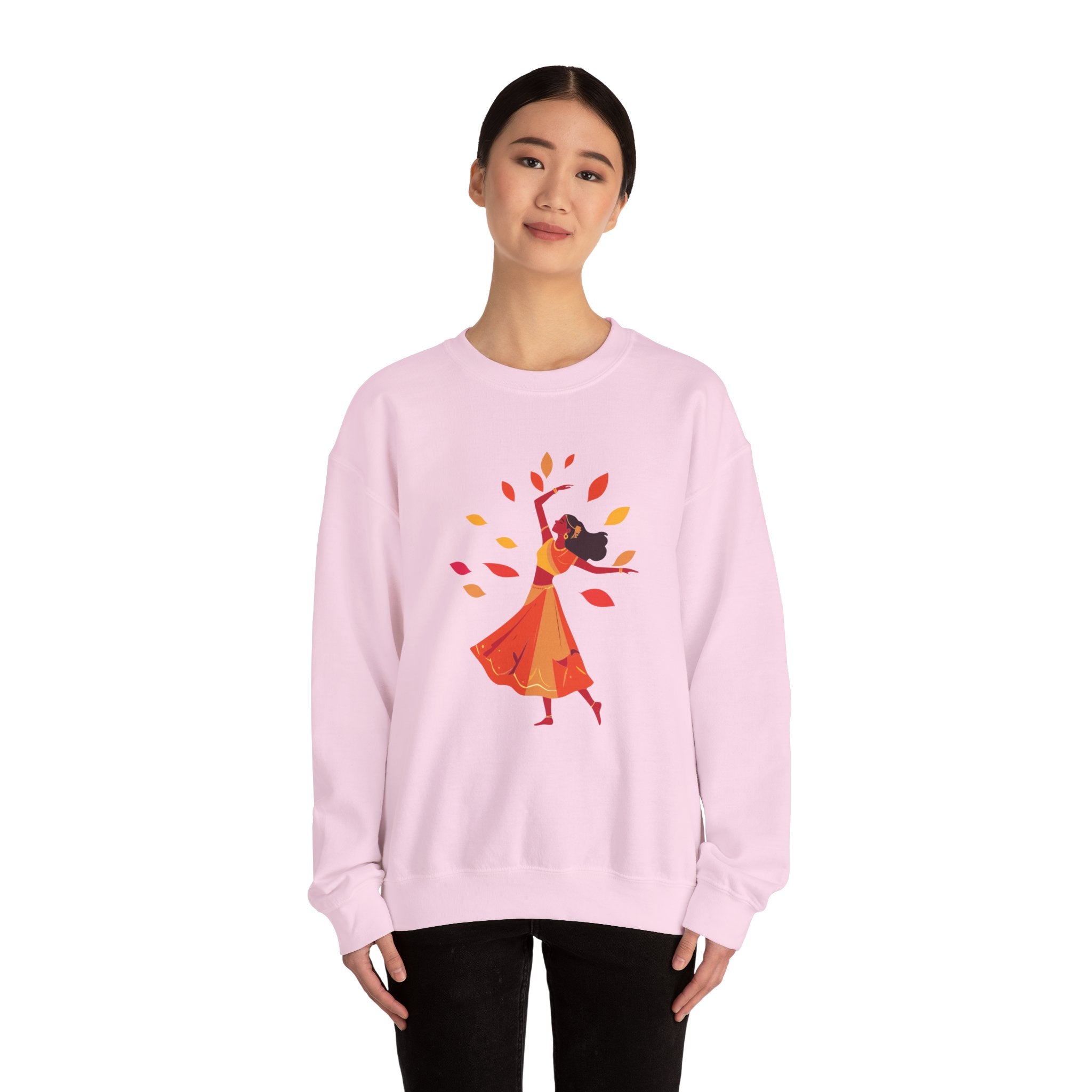 Autumn Dance Sweatshirt Fall Leaves Dancer Graphic Crewneck