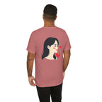 Heart Portrait Tee Romantic Face Heart Graphic T‑Shirt