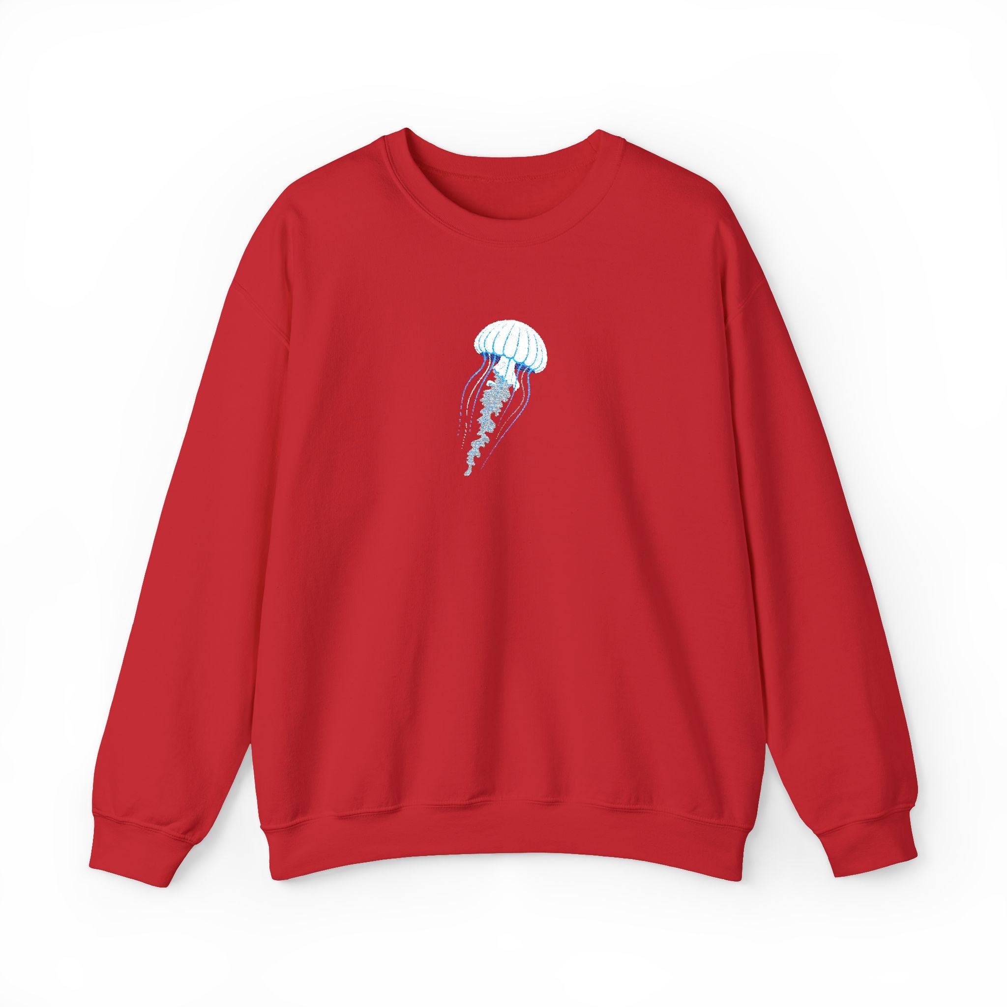 Ice Cream Cone Crewneck Sweatshirt Minimal Blue Drip Design