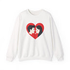 Valentine Couple Heart Crewneck Sweatshirt