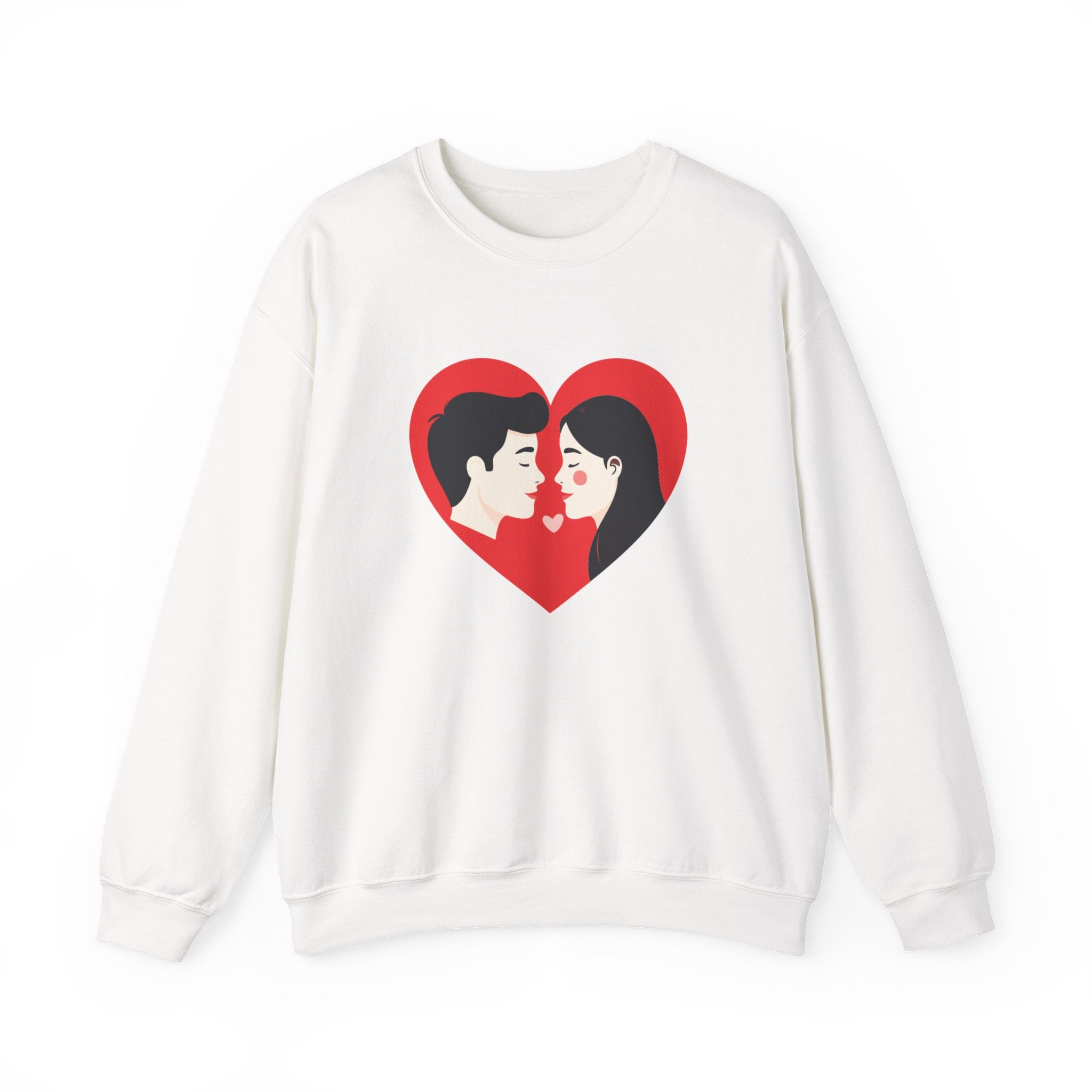 Valentine Couple Heart Crewneck Sweatshirt