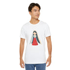 Virgin Mary Illustration Tee — Cute Nativity T-Shirt