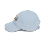 Dad Cap Sequin Egg Trio Embroidered Hat (Cute Breakfast Emoji)