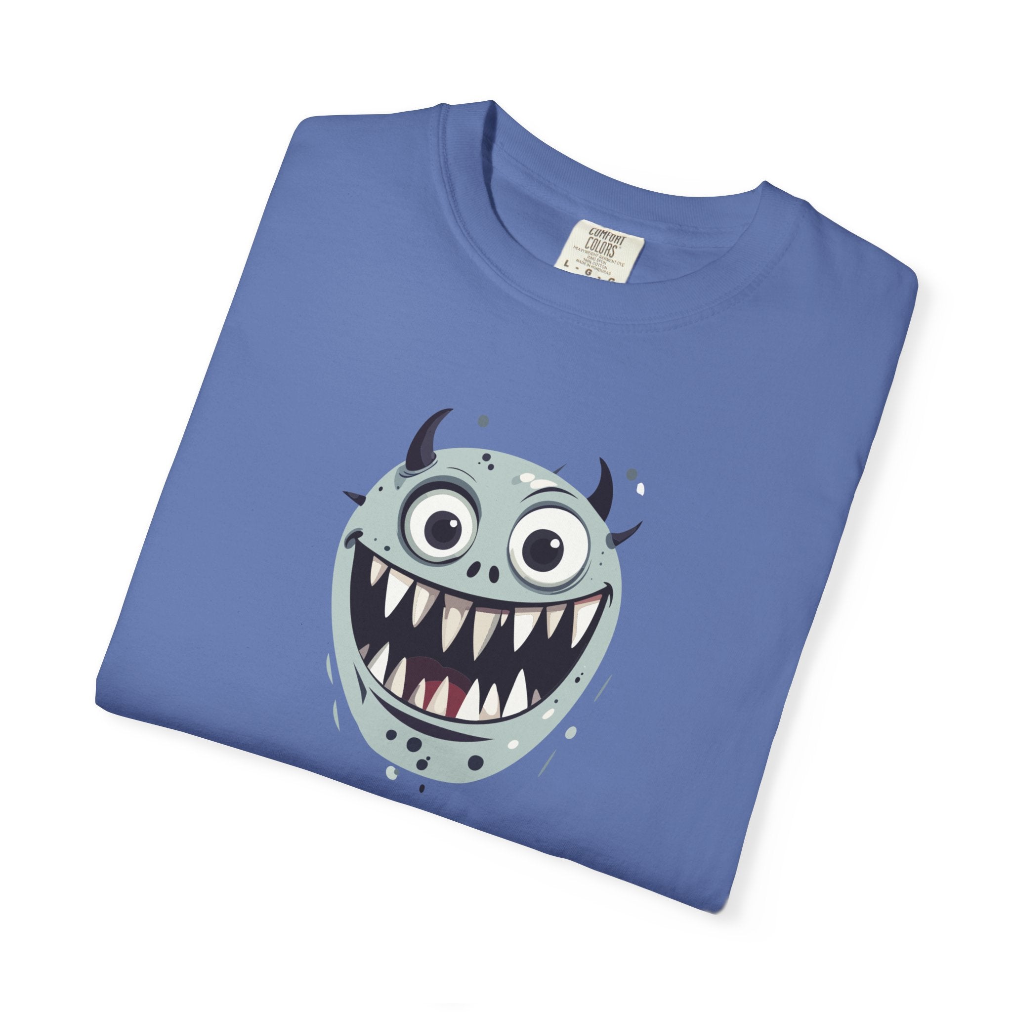Monster Face T-Shirt Cute Scary Cartoon Graphic Tee