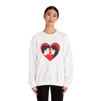 Valentine Couple Heart Crewneck Sweatshirt