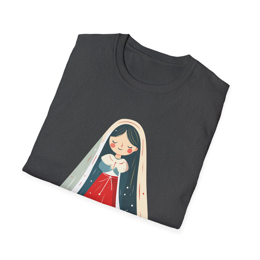 Virgin Mary Illustration T-Shirt — Cute Nativity Tee