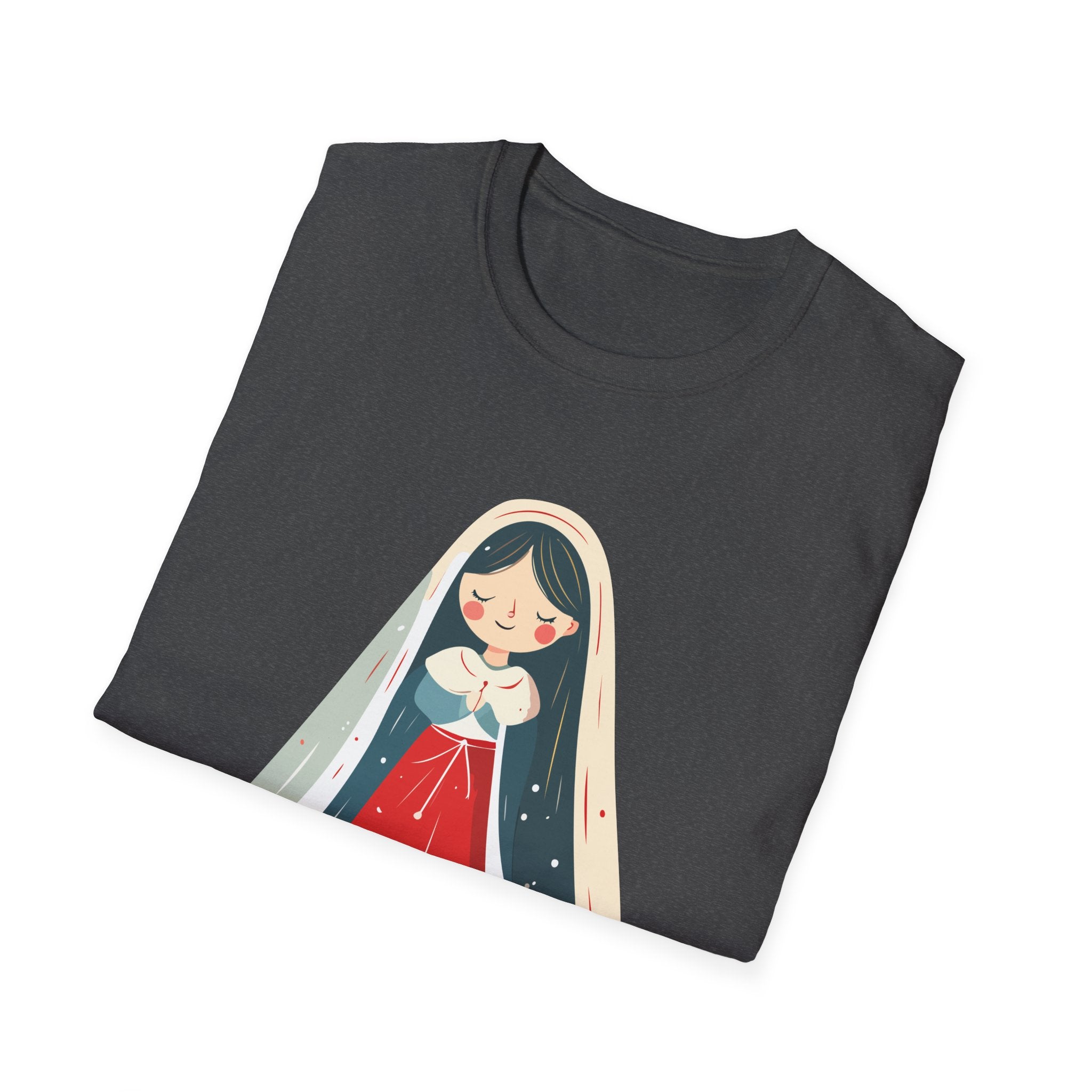 Virgin Mary Illustration T-Shirt — Cute Nativity Tee