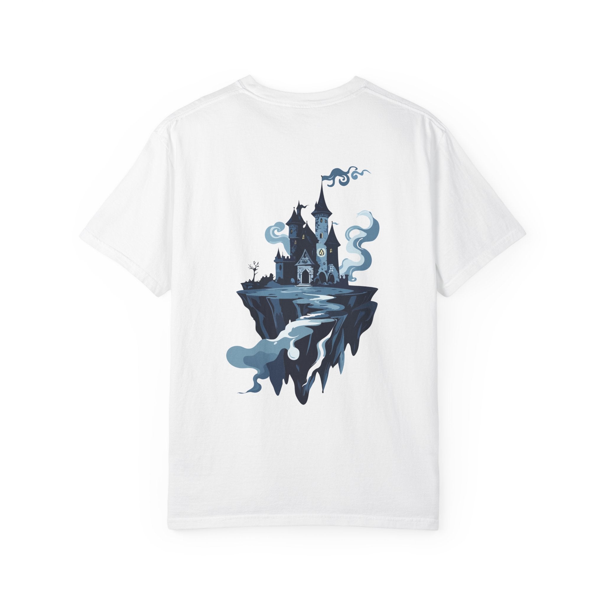 Floating Haunted Castle T‑Shirt Spooky Gothic Fantasy Tee