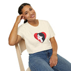 Love Heart Portrait T-Shirt Woman Face Profile