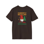 Currently Installing Festive Updates Christmas T-Shirt Holiday Gnome Tee