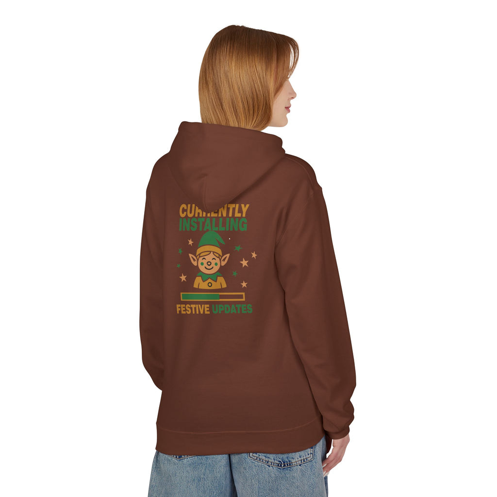 Holiday Hoodie "Currently Installing Festive Updates" Gingerbread Sweatshirt
