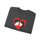 Valentine Couple Heart Crewneck Sweatshirt