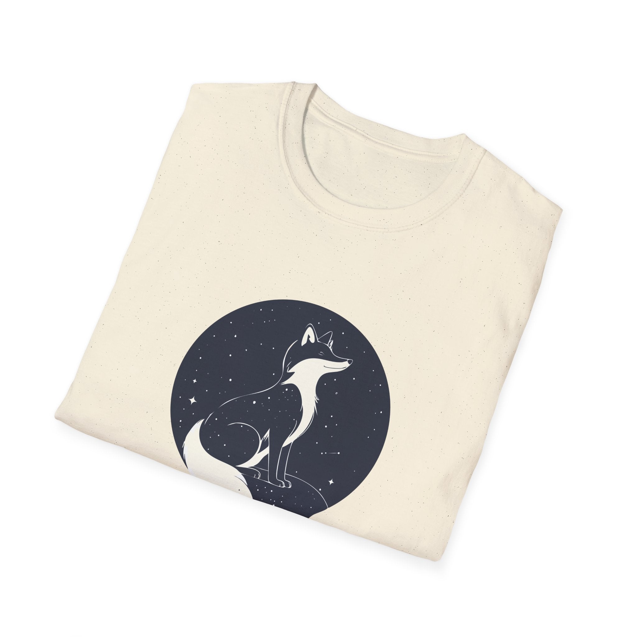 Fox Moon T‑Shirt Minimal Night Sky Fox Graphic Tee