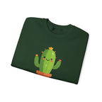 Cute Kawaii Cactus Crewneck Sweatshirt Smiling Potted Cactus Graphic
