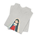 Virgin Mary Illustration Tee — Cute Nativity T-Shirt