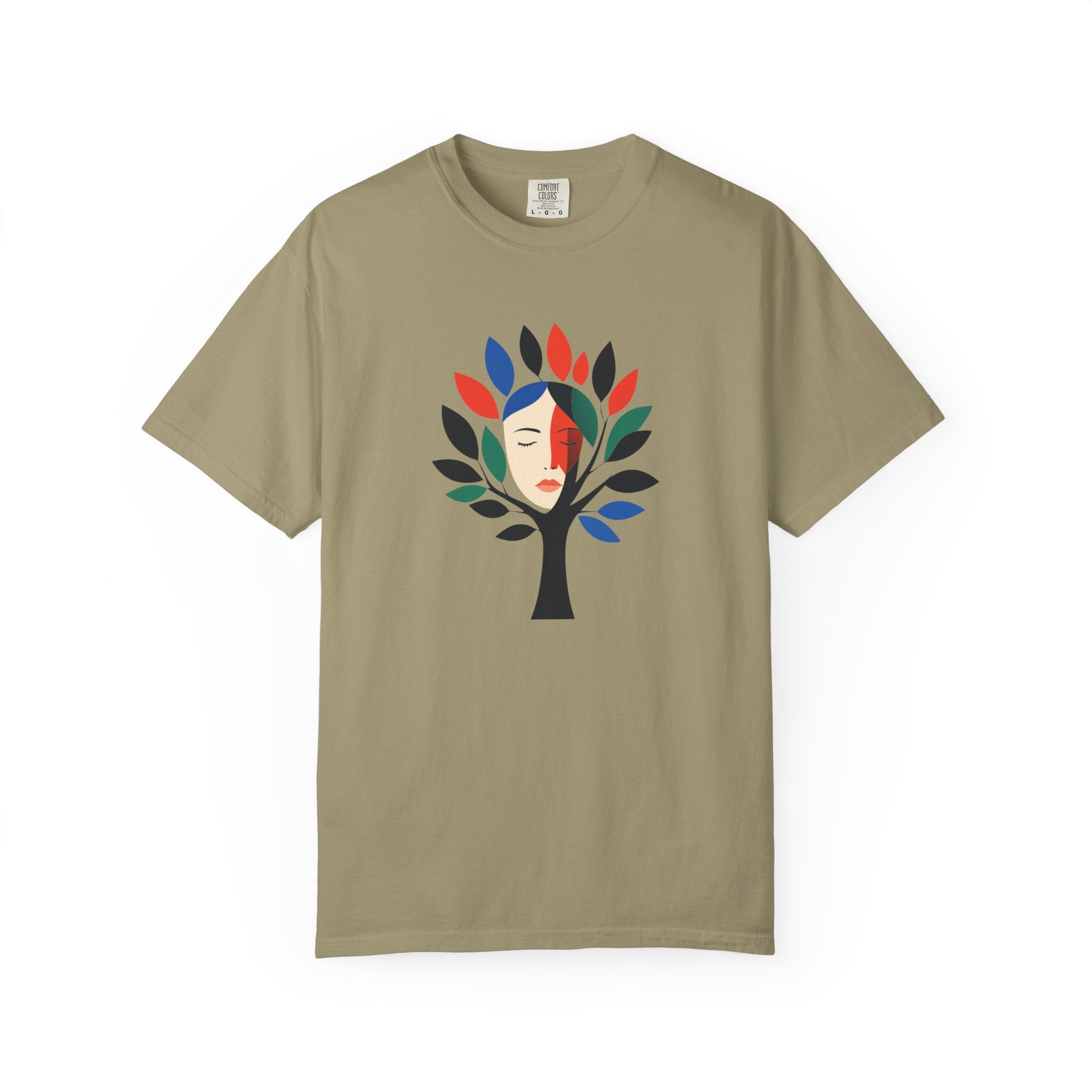 Tree of Faces T-Shirt Colorful Abstract Tree Graphic Tee