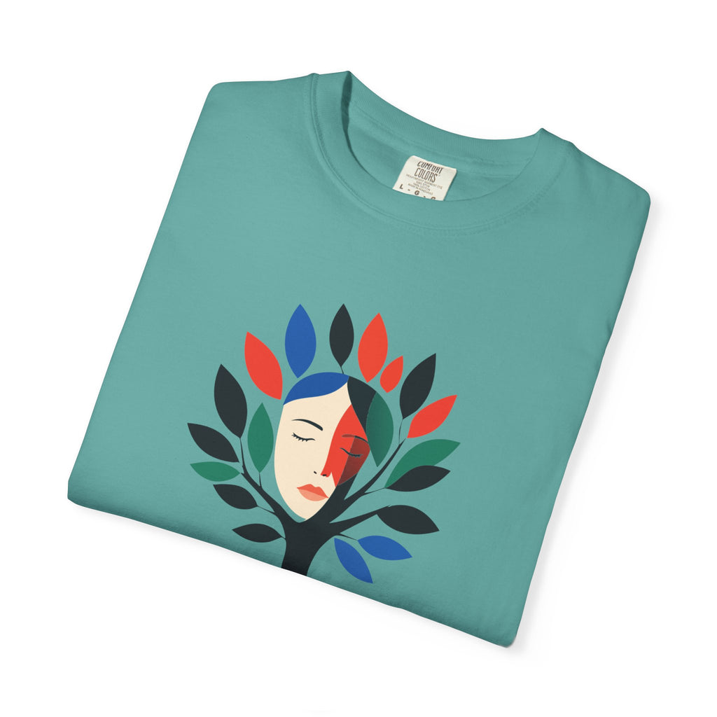 Tree of Faces T-Shirt Colorful Abstract Tree Graphic Tee