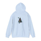 Christmas Tree Heart Hoodie — Cute Minimal Holiday Sweatshirt