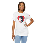 T-Shirt Retro Woman in Heart 'Love' Graphic Tee