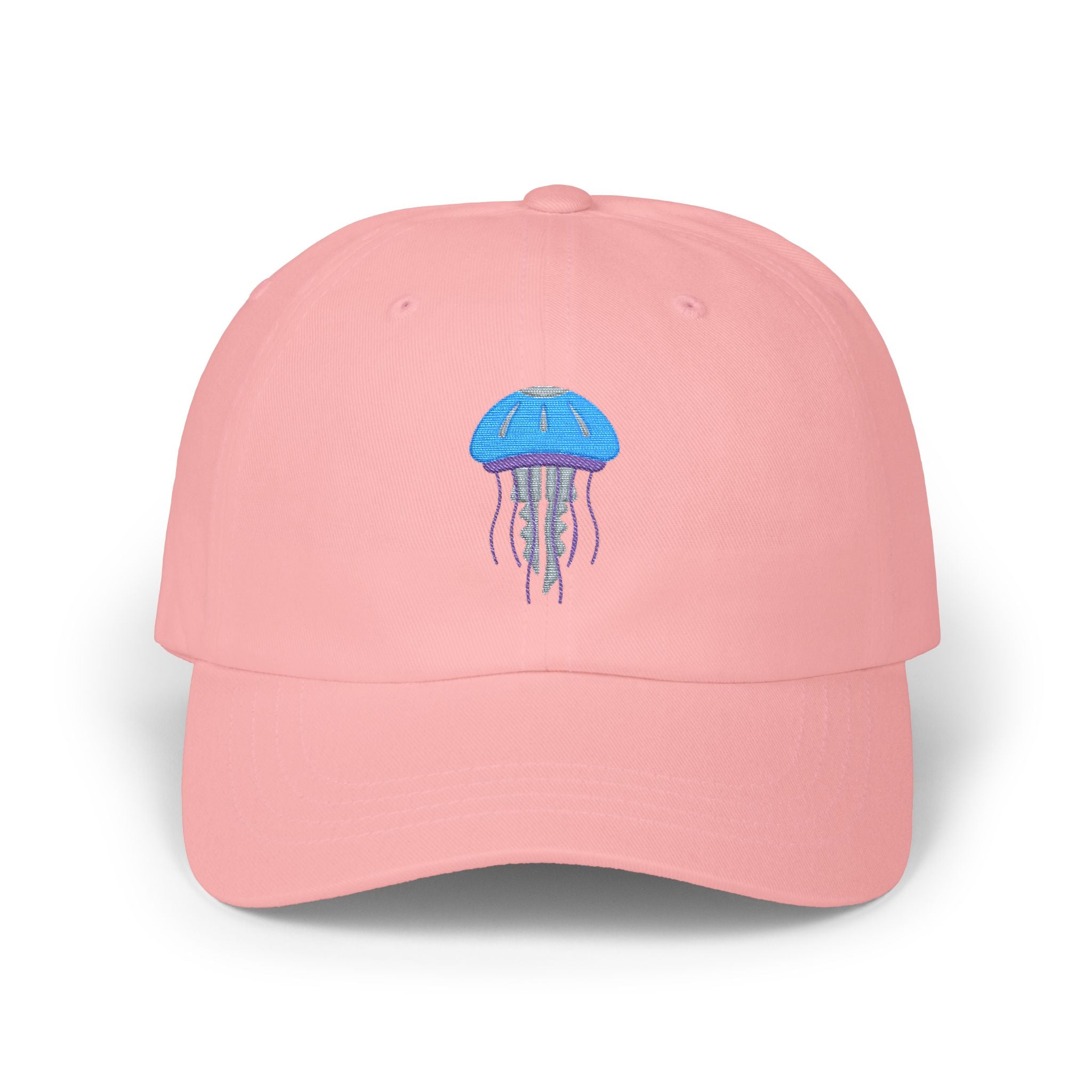 Jellyfish Embroidered Dad Cap Ocean Blue Sea Life Baseball Hat