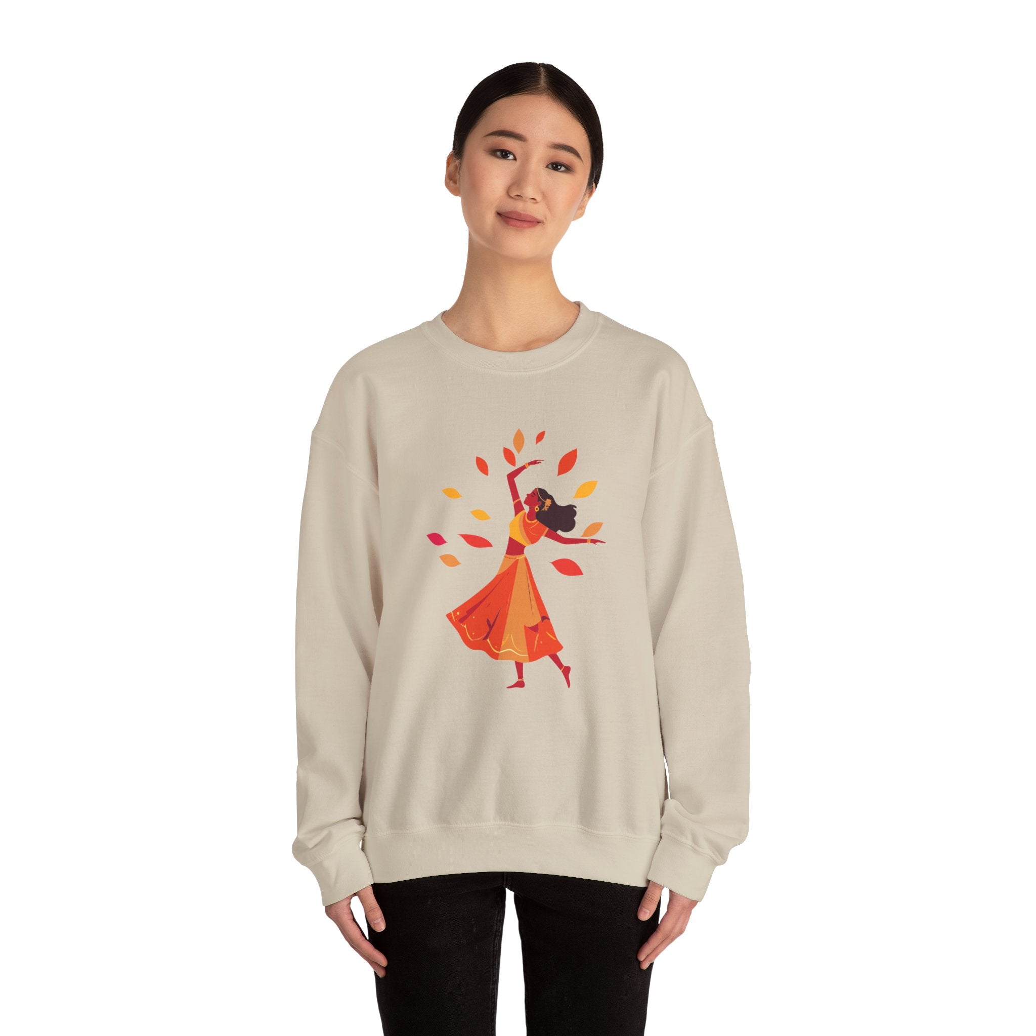 Autumn Dance Sweatshirt Fall Leaves Dancer Graphic Crewneck